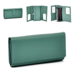 Дамско портмоне от естествена кожа с много отделения за документи и карти нов модел