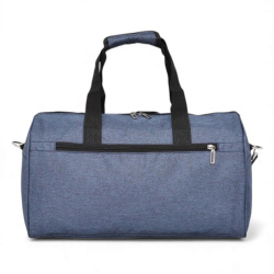 Чанта 44/25/21 с голям преден джоб изчистен модел синя