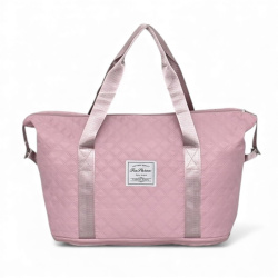 Сак за ръчен багаж 40/30/20 см сгъваем на едно ниво практичен модел розов