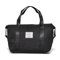 Сак за ръчен багаж 40/30/20 см сгъваем на едно ниво практичен модел черен