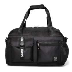 Пътна чанта 45/28/20 см с отделение за обувки черна