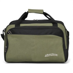 Пътна чанта 42/29/20 см с крачета и три външни джоба нов модел зелена