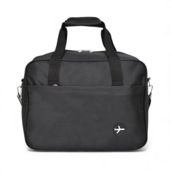 Пътна чанта за ръчен багаж 40/30/20 см с крачета топ модел черна