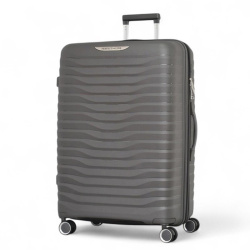 Голям куфар за ръчен багаж с четири колелца 76/50/30 сив