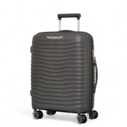Малък куфар за ръчен багаж с четири колелца 55/40/20 сив