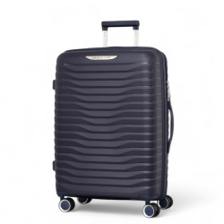 Среден куфар за ръчен багаж с четири колелца 66/45/26 син