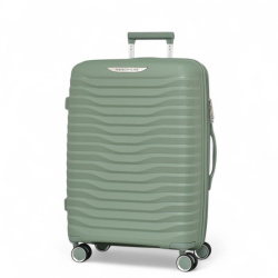 Среден куфар за ръчен багаж с четири колелца 66/45/26 зелен