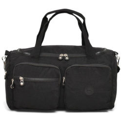 Пътна чанта 42/22/18 см с четири външни джоба практичен модел черна