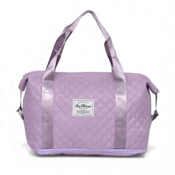 Сак за ръчен багаж 40/30/20 см сгъваем на едно ниво практичен модел лилав