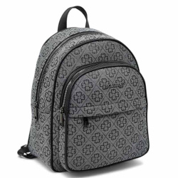 Дамска раница от здрав плат с много отделения топ модел сива