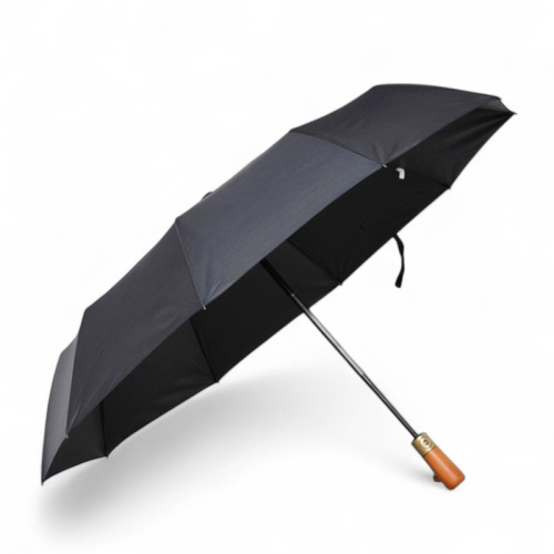 Чадър за дъжд 10 ребра двупосочен автомат бързосъхнещ нов модел черен