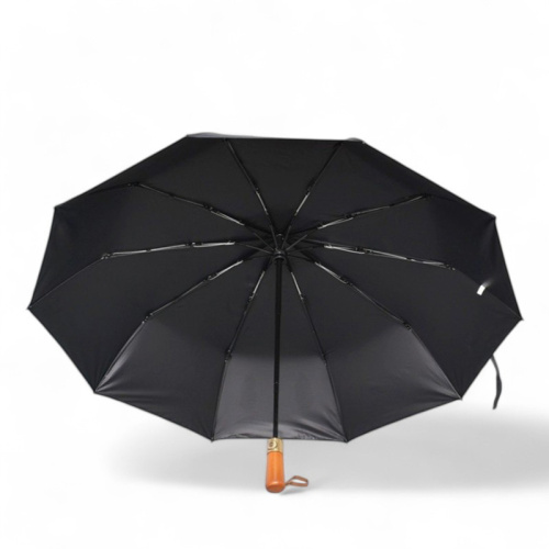 Чадър за дъжд 10 ребра двупосочен автомат бързосъхнещ нов модел черен