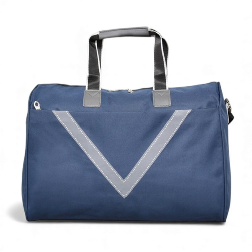 Пътна чанта 48/33/21 см с голям преден джоб топ модел синя