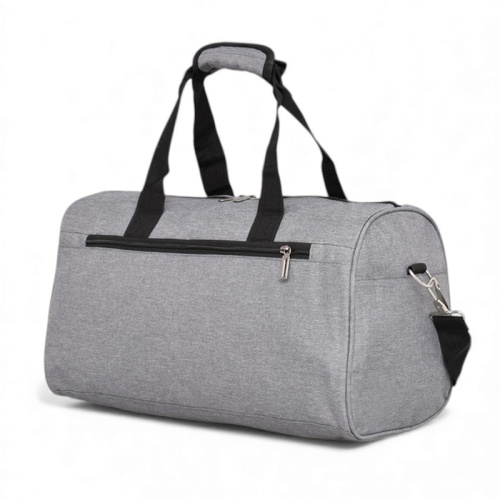 Чанта 44/25/21 с голям преден джоб изчистен модел сива