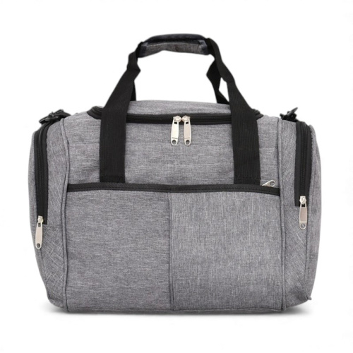 Сак за ръчен багаж 40/30/20 см с три външни джоба нов модел сив