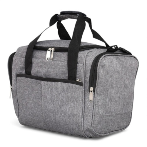 Сак за ръчен багаж 40/30/20 см с три външни джоба нов модел сив