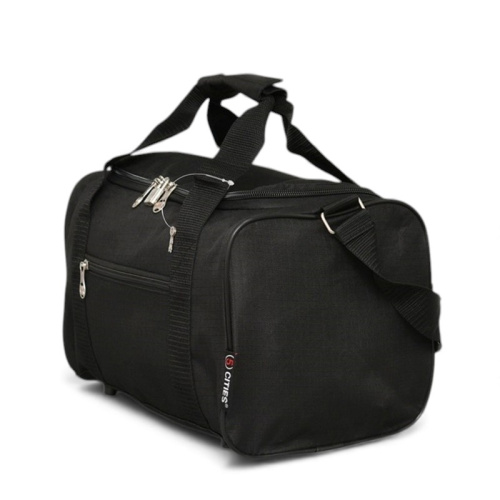 Спортен сак 35/20/20 см с крачета изчистен модел черен