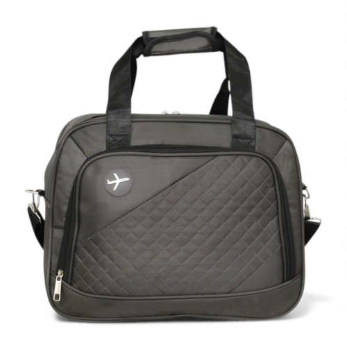 Сак за ръчен багаж 40/30/20 см с крачета и голям преден джоб нов модел сив