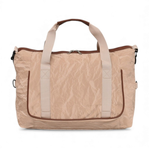 Малък сак 42/30/19 см красив дизайн бежов