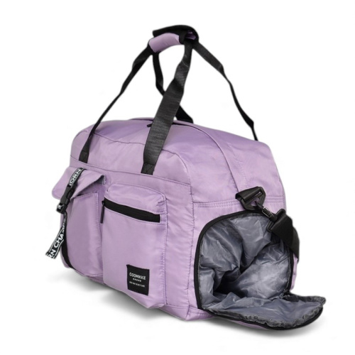 Пътна чанта 45/28/20 см с отделение за обувки лилава