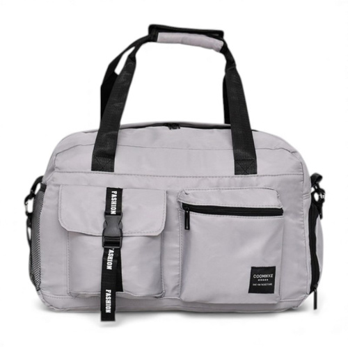 Пътна чанта 45/28/20 см с отделение за обувки сива