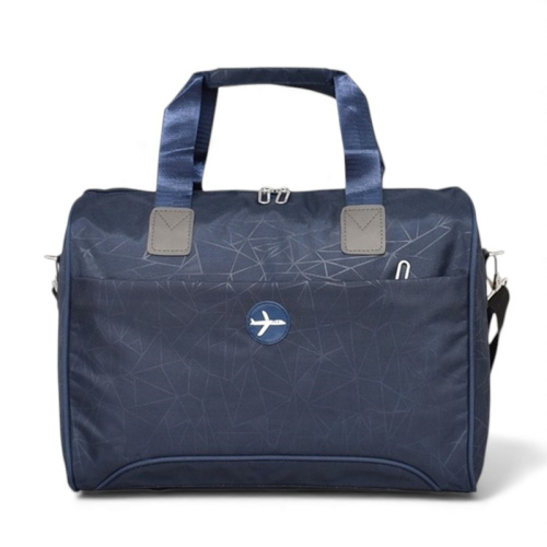 Пътна чанта за ръчен багаж 40/30/20 см с крачета и голям преден джоб синя