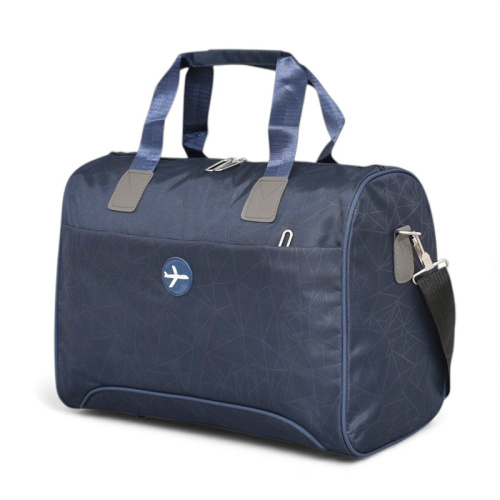 Пътна чанта за ръчен багаж 40/30/20 см с крачета и голям преден джоб синя