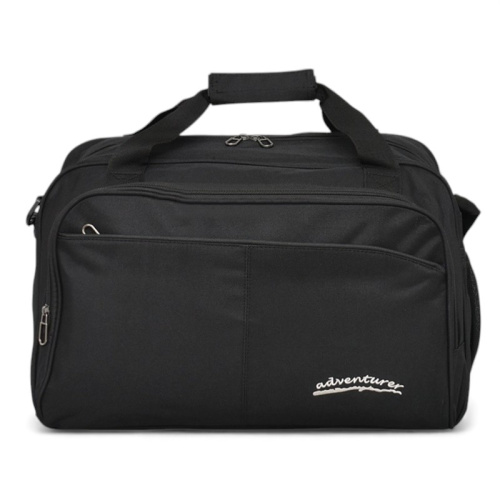 Пътна чанта 42/29/20 см с крачета и три външни джоба нов модел черна