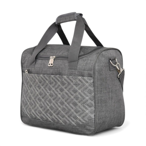 Пътна чанта за ръчен багаж 40/30/20 см с крачета топ модел сива