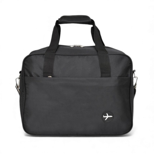 Пътна чанта за ръчен багаж 40/30/20 см с крачета топ модел черна