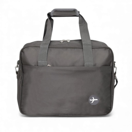 Пътна чанта за ръчен багаж 40/30/20 см с крачета топ модел сива