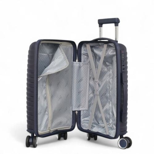 Куфар за ръчен багаж с четири колелца 52/36/18 топ модел син