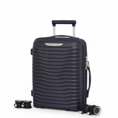 Куфар за ръчен багаж с четири колелца 52/36/18 топ модел син
