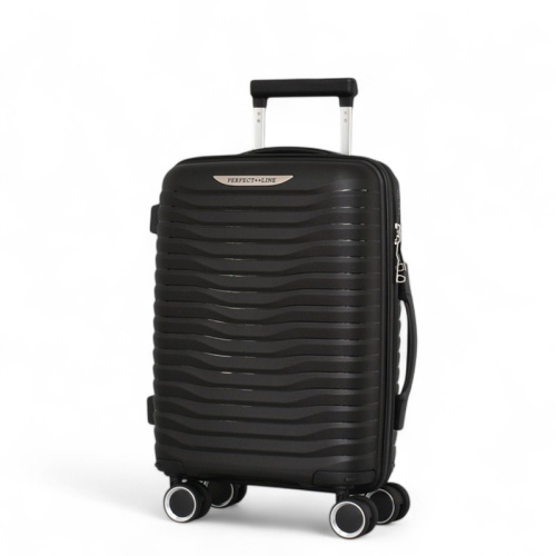 Куфар за ръчен багаж с четири колелца 52/36/18 топ модел черен