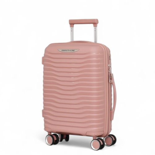 Куфар за ръчен багаж с четири колелца 52/36/18 топ модел розов