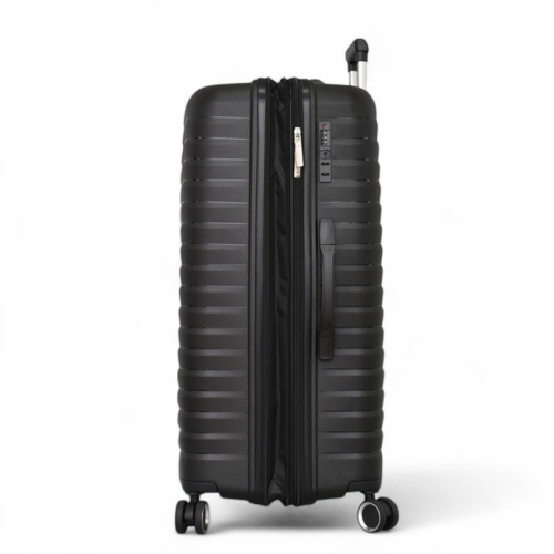 Голям куфар за ръчен багаж с четири колелца 76/50/30 черен