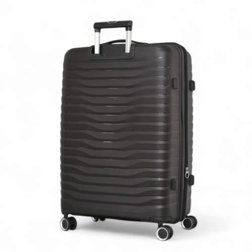 Голям куфар за ръчен багаж с четири колелца 76/50/30 черен