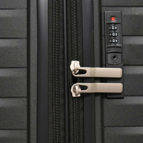 Голям куфар за ръчен багаж с четири колелца 76/50/30 черен