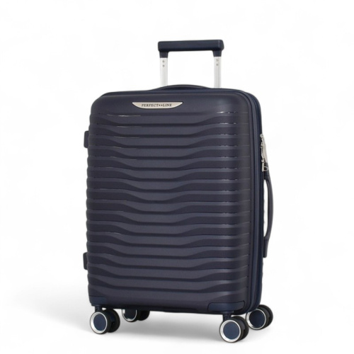 Малък куфар за ръчен багаж с четири колелца 55/40/20 син