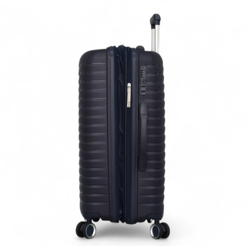 Среден куфар за ръчен багаж с четири колелца 66/45/26 син