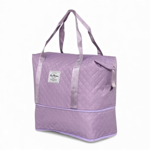 Сак за ръчен багаж 40/30/20 см сгъваем на едно ниво практичен модел лилав