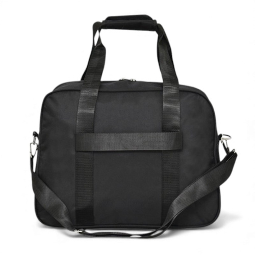 Сак за ръчен багаж 40/30/20 см с крачета и голям преден джоб нов модел черен