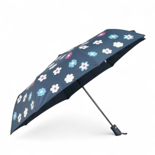 Чадър магически еднопосочен автомат 8 ребра топ модел син