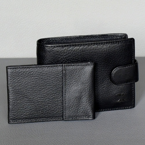 Мъжки портфейл от естествена кожа с вадещ се органайзер за документи