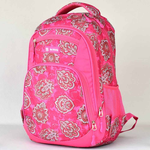 Ученическа раница за момиче, евтина, непромокаема, с много външни джобчета, ПОДАРЪК несесер