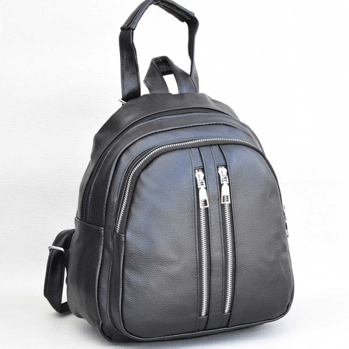 Дамска раница-чанта от еко кожа, практичен модел , черна