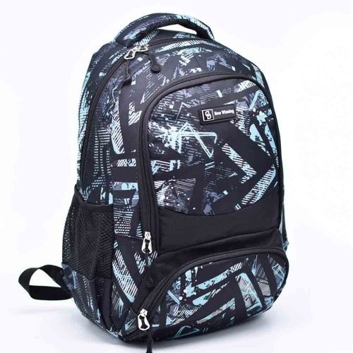 Ученическа раница евтина, непромокаема, с много джобчета, тъмен десен, нов модел