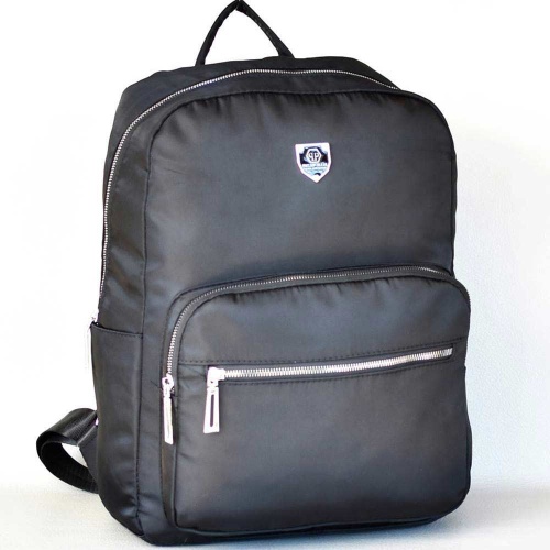 Дамска раница от промазан водонепропусклив плат, 40/30/18см, голяма, черна