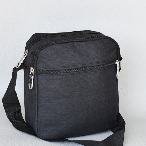 Евтина мъжка чанта от плат за през рамо всекидневна черна