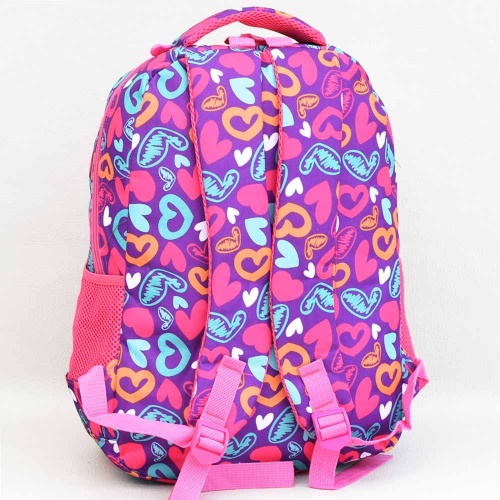 Ученическа раница за момиче с много отделения и външни джобове, непромокаема, ефектен десен